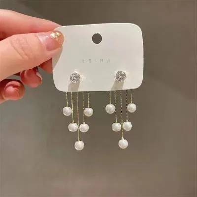 Vintage Pearl Tassel Drop Earring